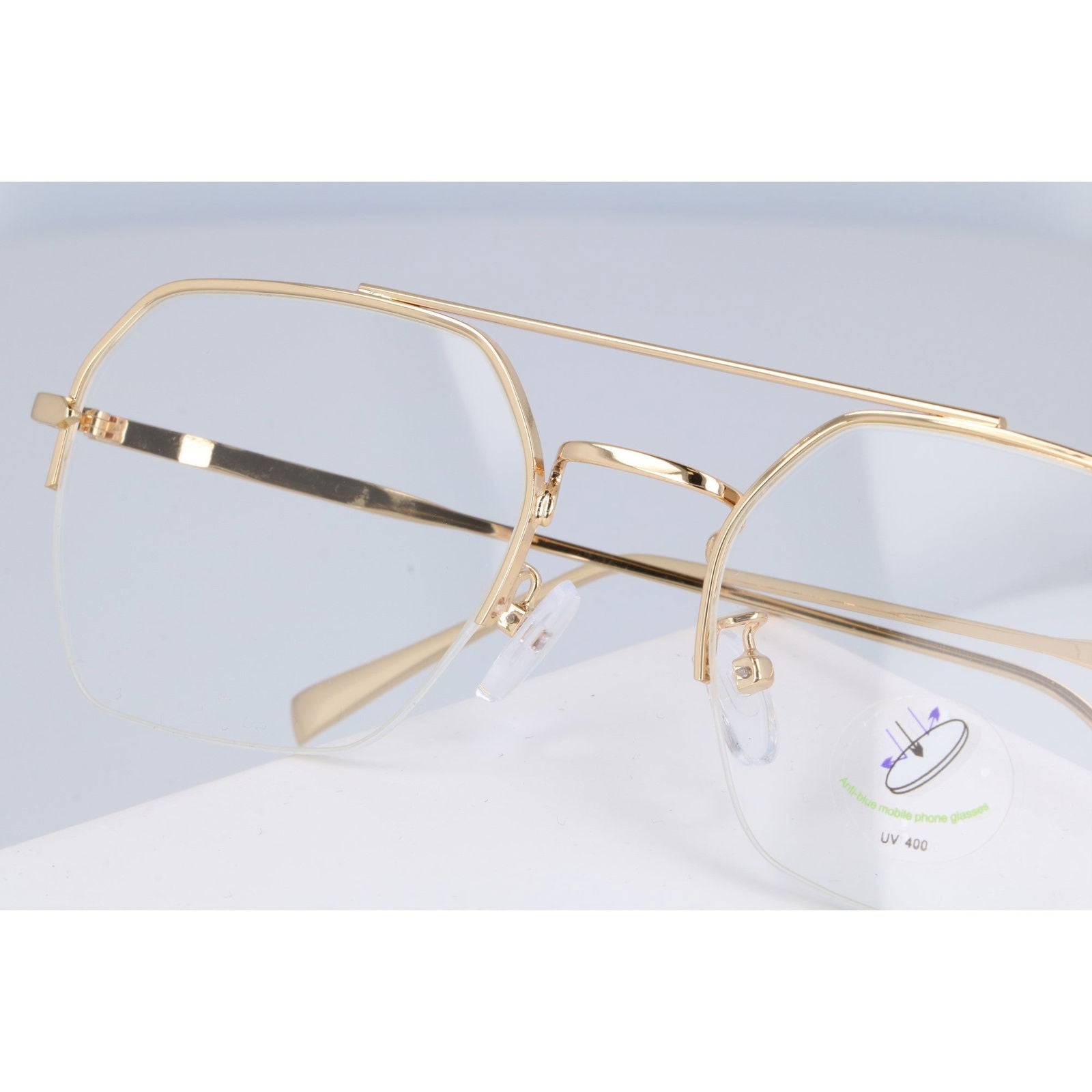 Okulary do komputera GUSTO złote HAGNE