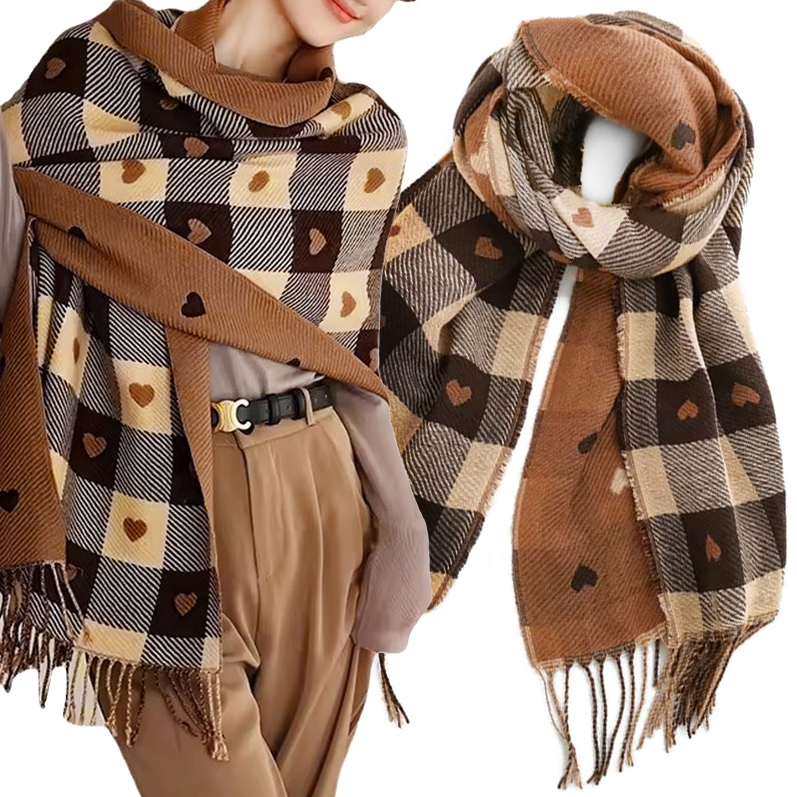 Szal AVION brązowy HAGNE