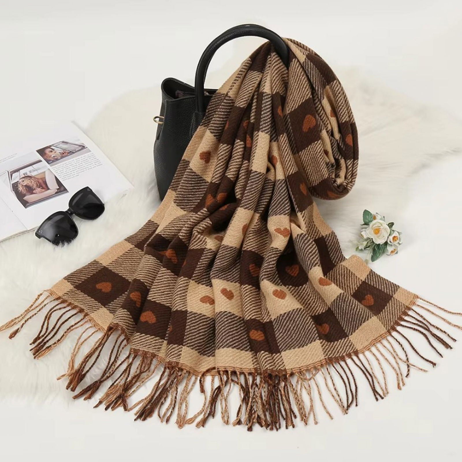 Szal AVION brązowy HAGNE