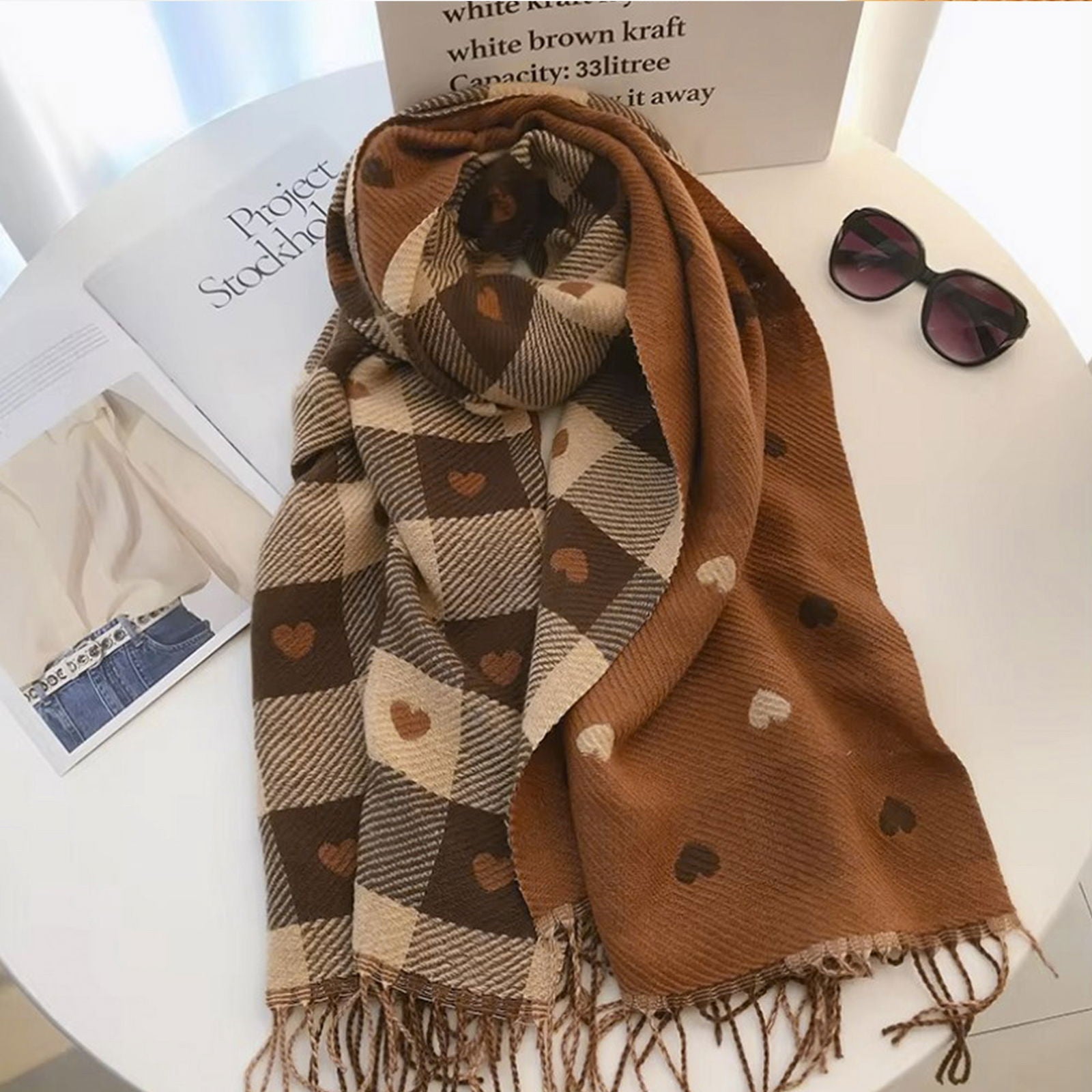 Szal AVION brązowy HAGNE