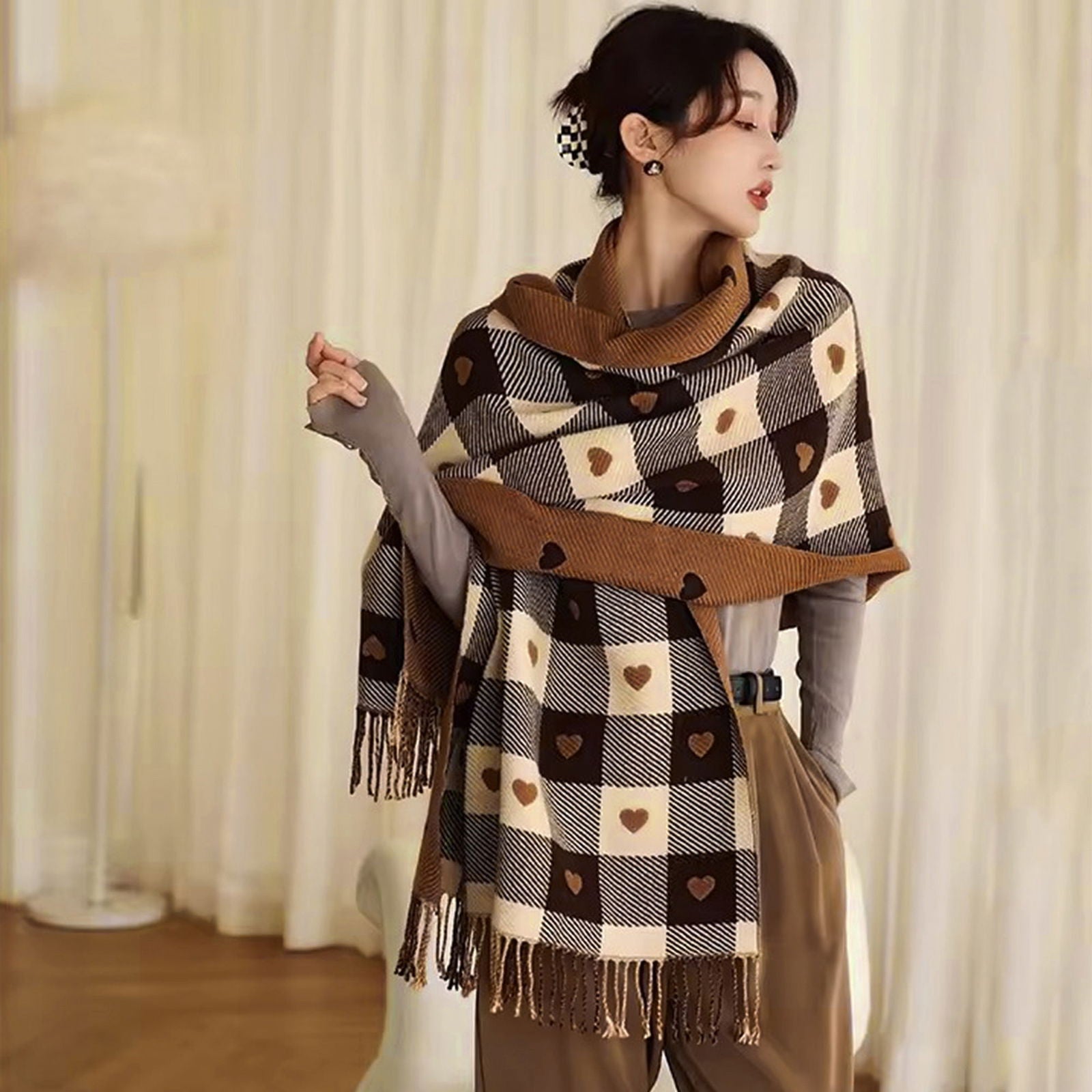 Szal AVION brązowy HAGNE