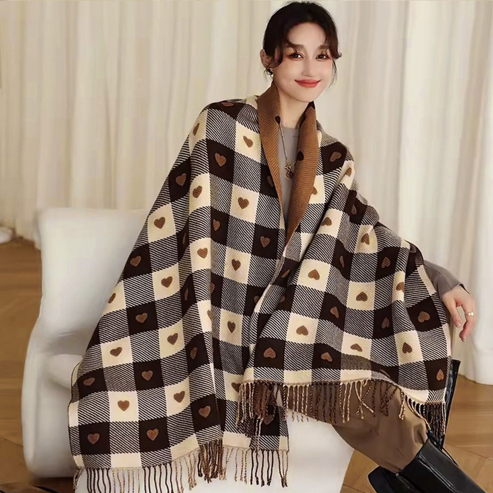 Szal AVION brązowy HAGNE