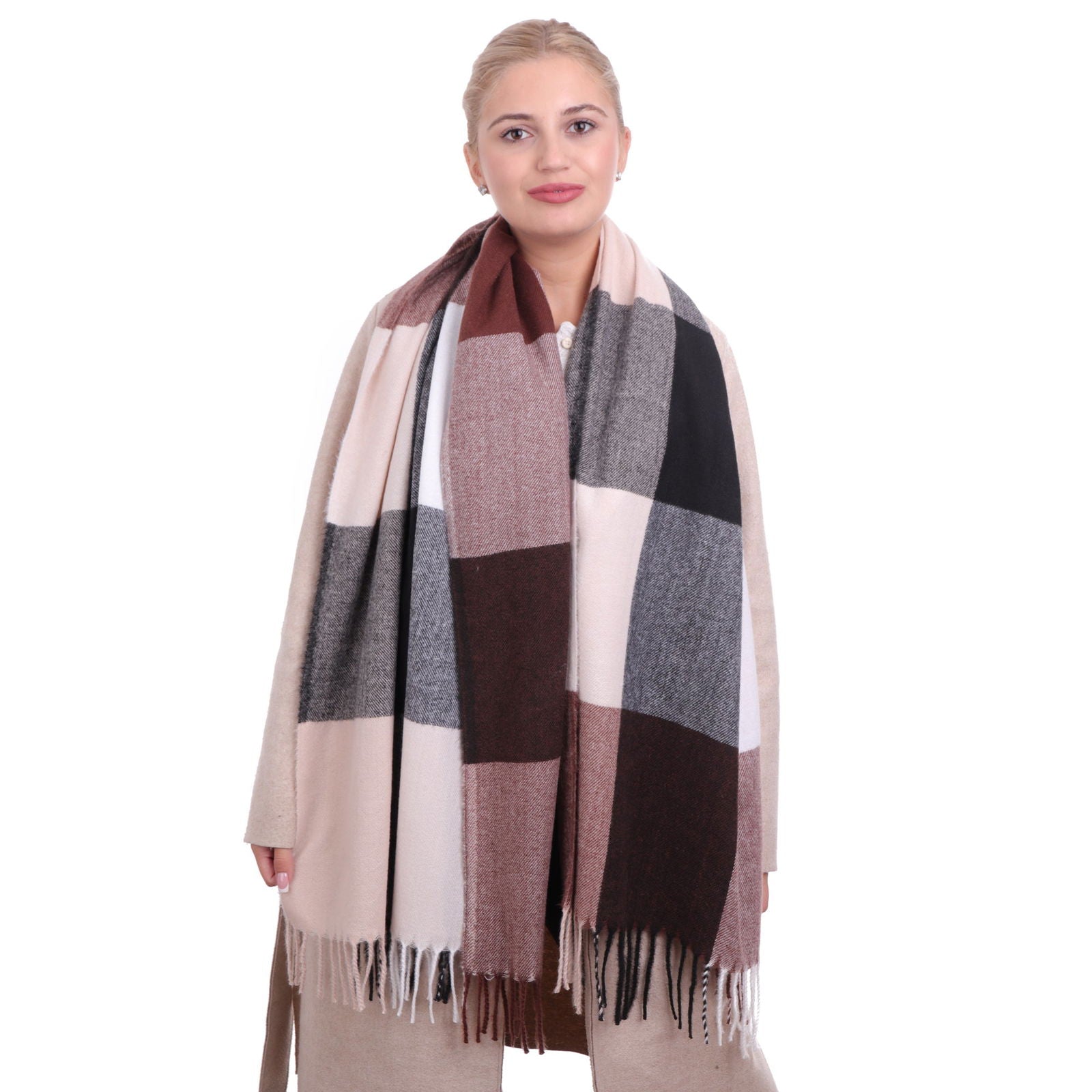 Szal ESSENTIAL COMFORT Brązowy HAGNE