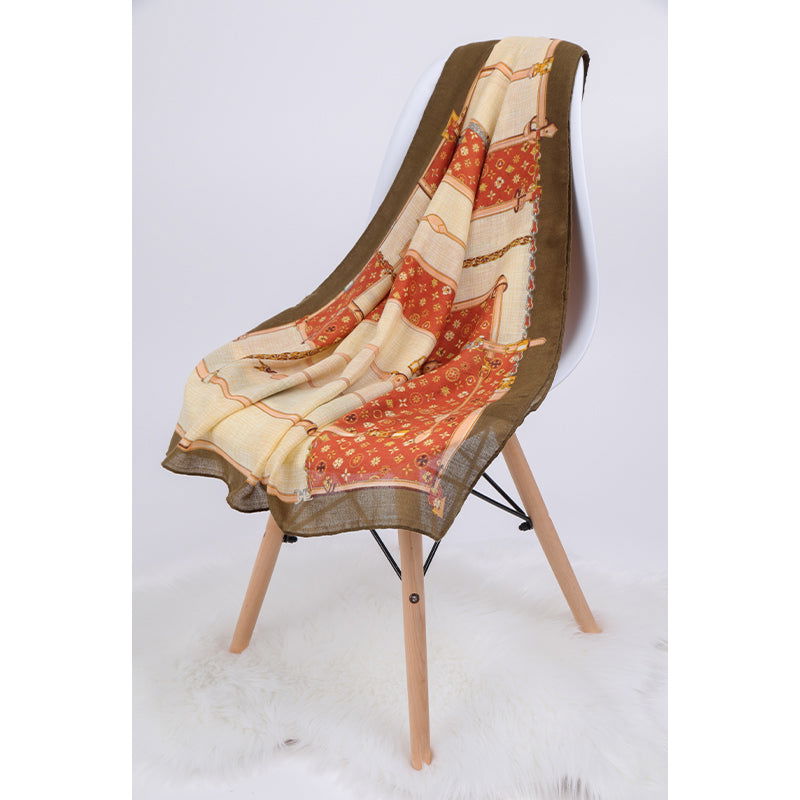 Szal VINTAGE EQUESTRIAN BROWN HAGNE