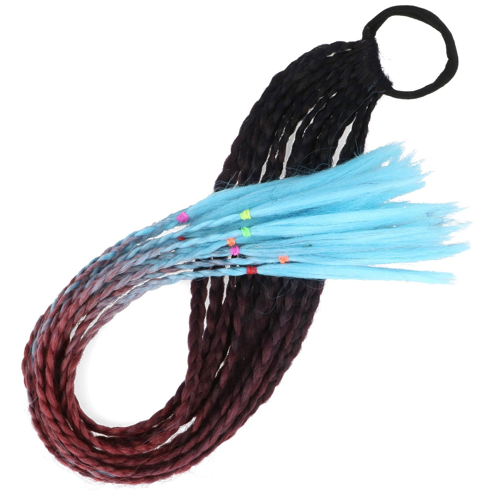 Warkoczyki na gumce BŁĘKITNE HAGNE