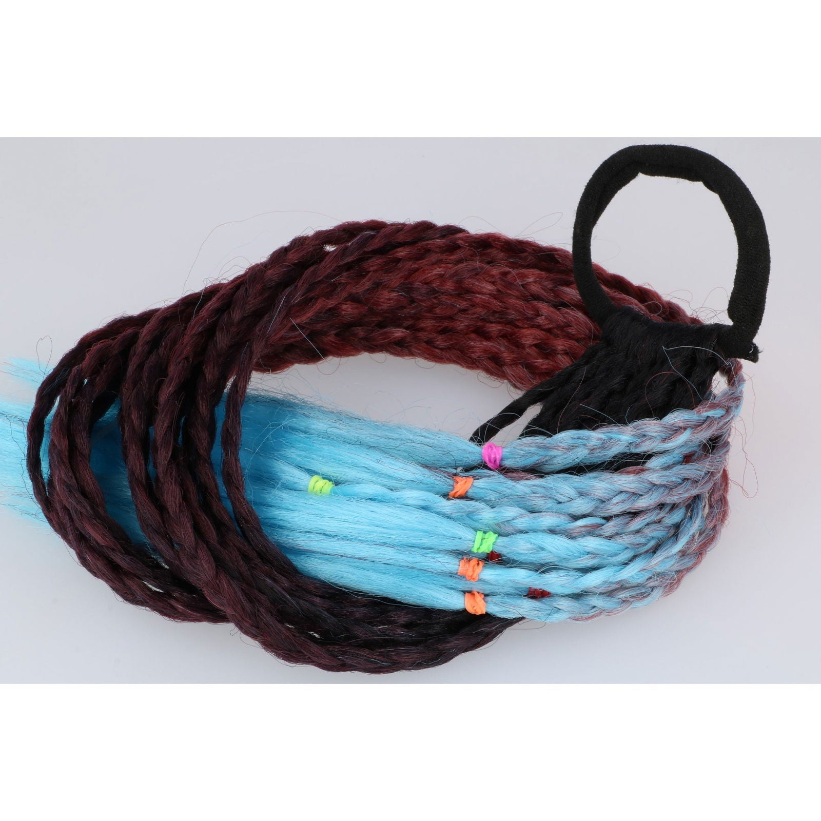 Warkoczyki na gumce BŁĘKITNE HAGNE