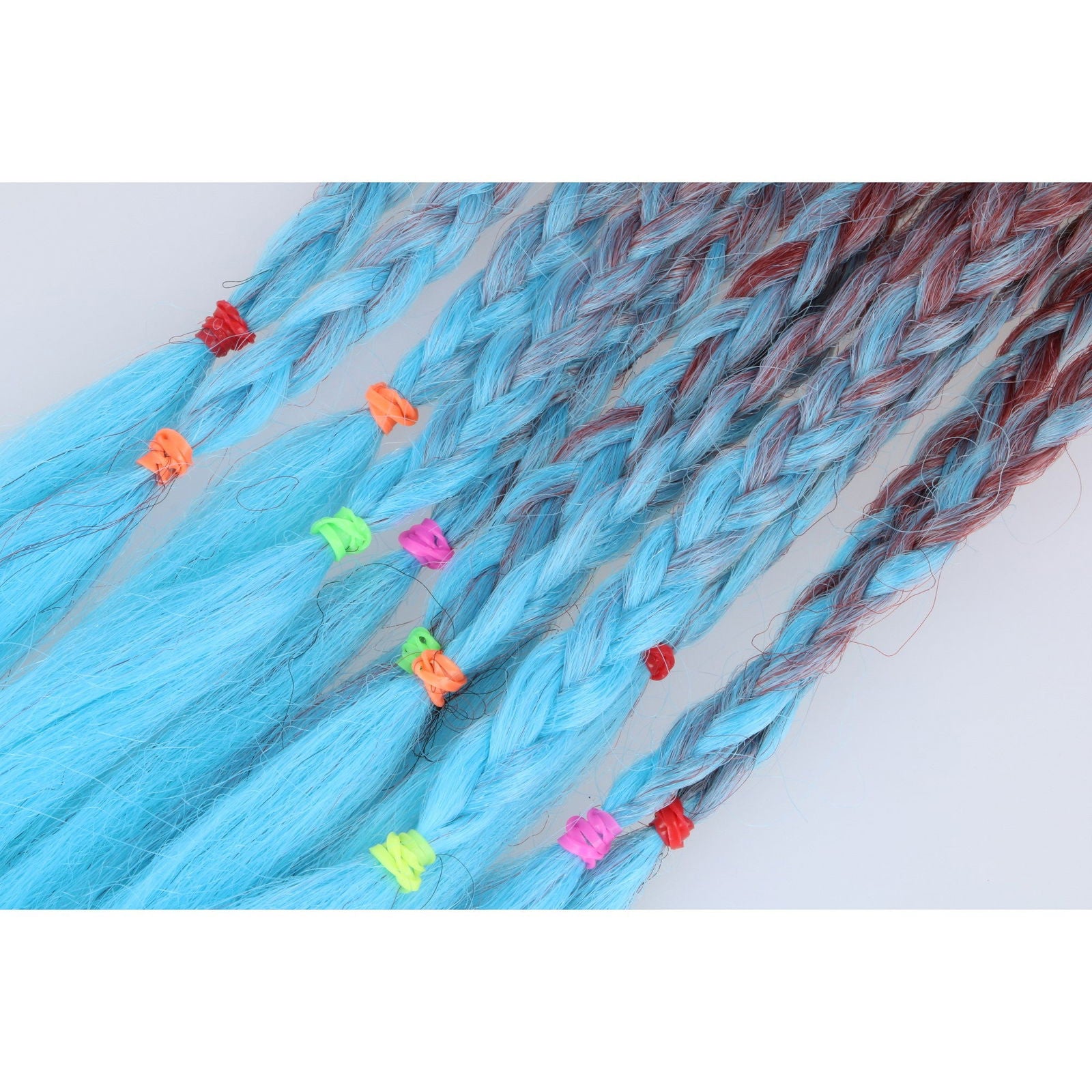 Warkoczyki na gumce BŁĘKITNE HAGNE