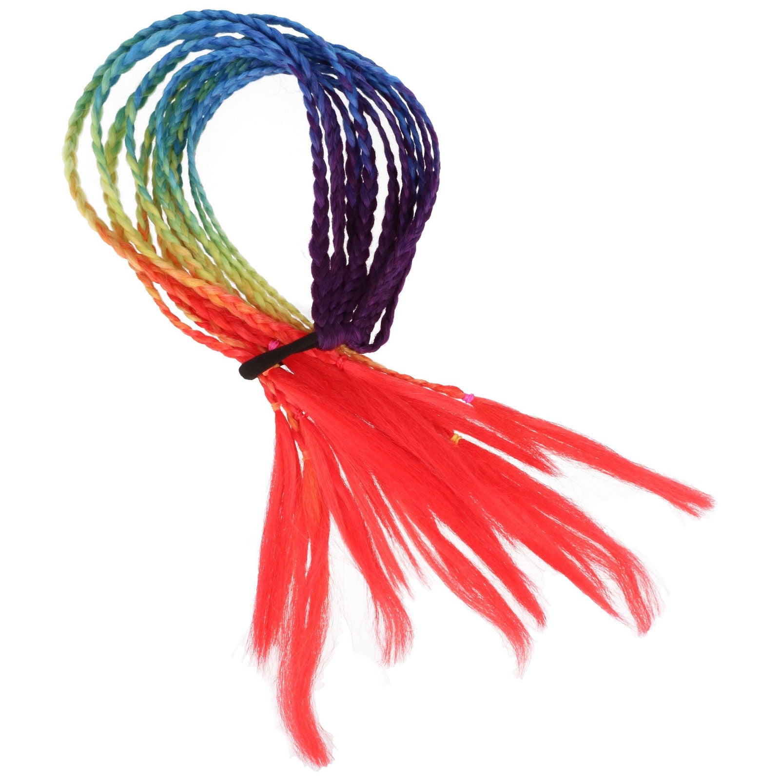 Warkoczyki na gumce CZERWONE HAGNE