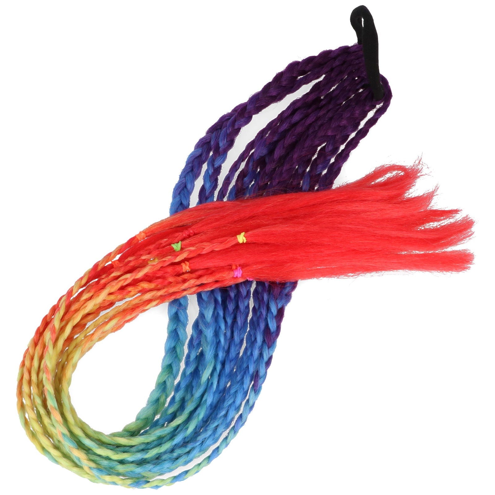 Warkoczyki na gumce CZERWONE HAGNE