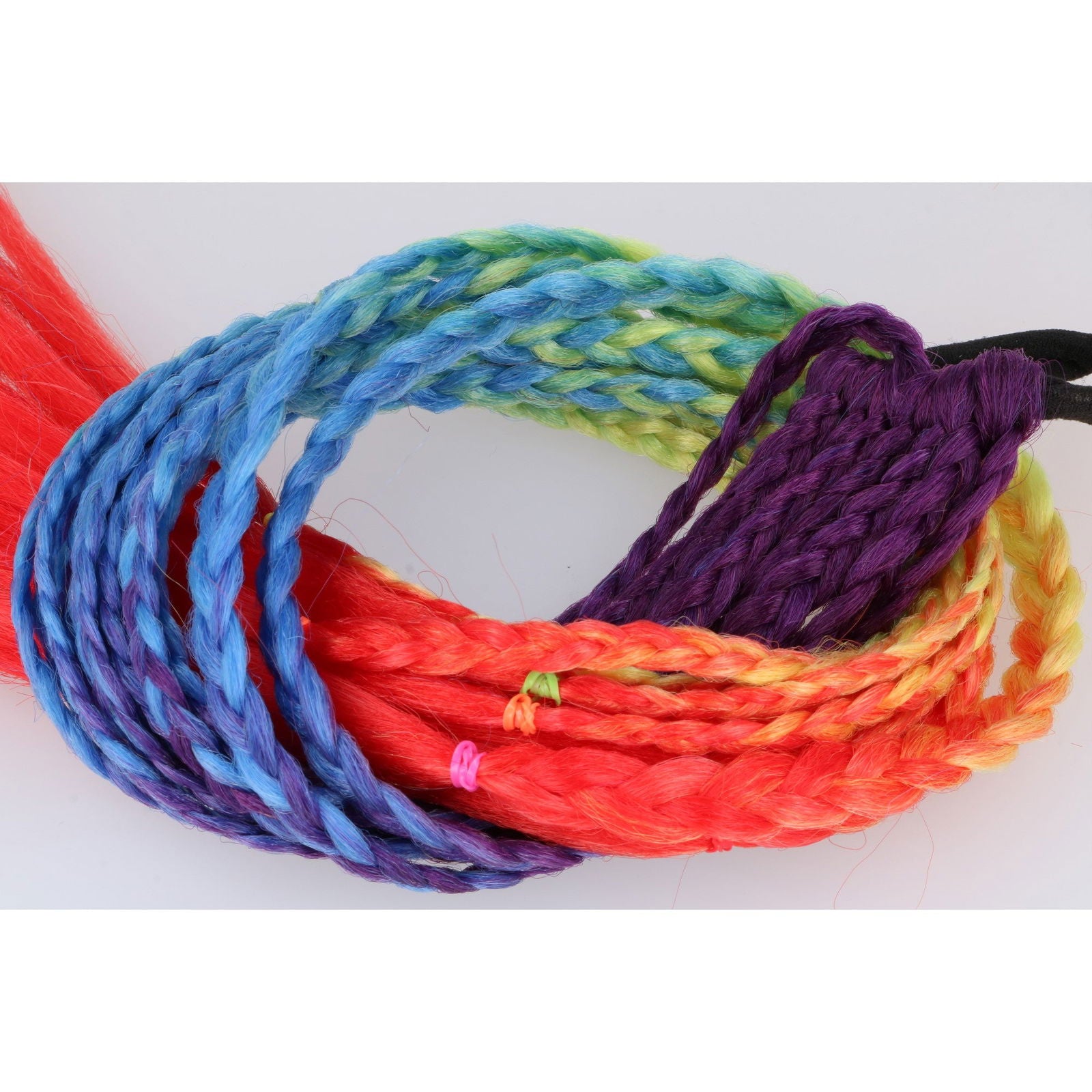 Warkoczyki na gumce CZERWONE HAGNE