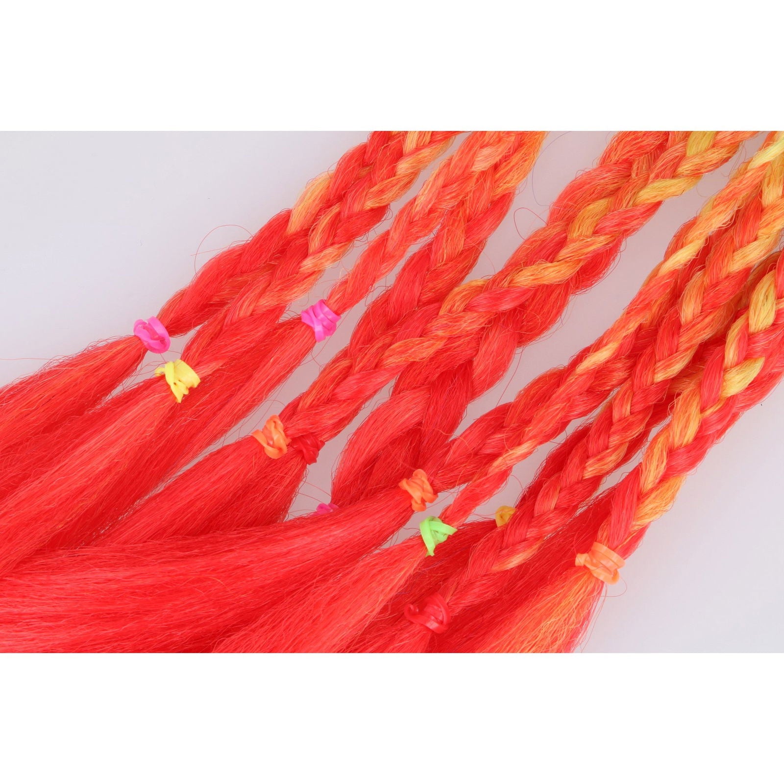 Warkoczyki na gumce CZERWONE HAGNE