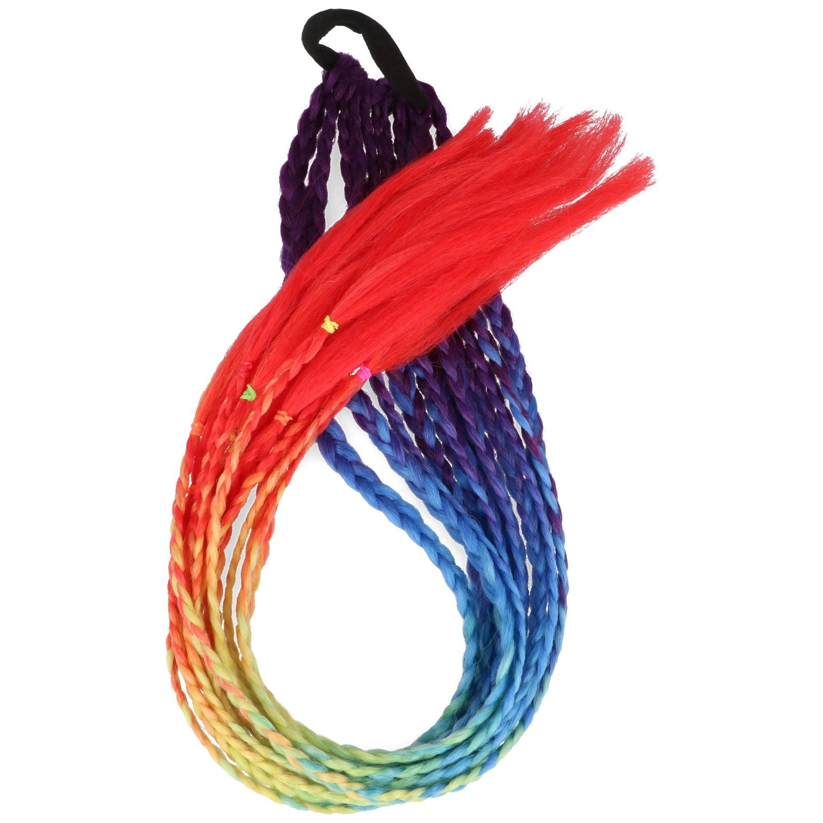 Warkoczyki na gumce CZERWONE HAGNE