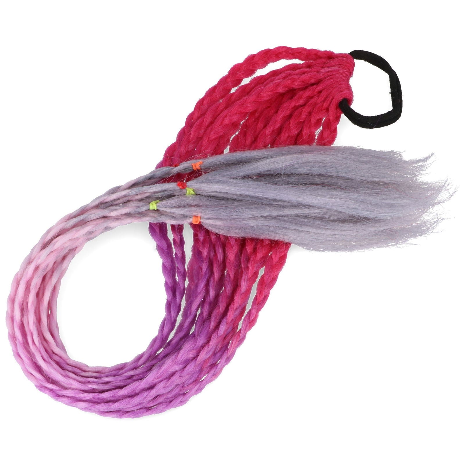 Warkoczyki na gumce SZARE HAGNE