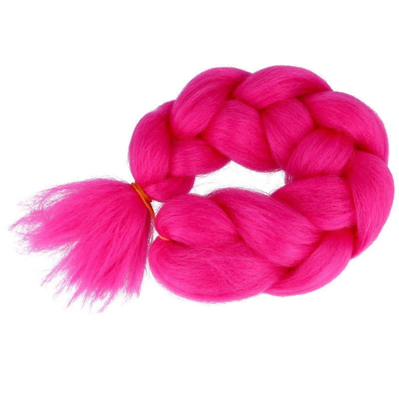 Włosy syntetyczne na warkoczyki fuksja neon A14 HAGNE