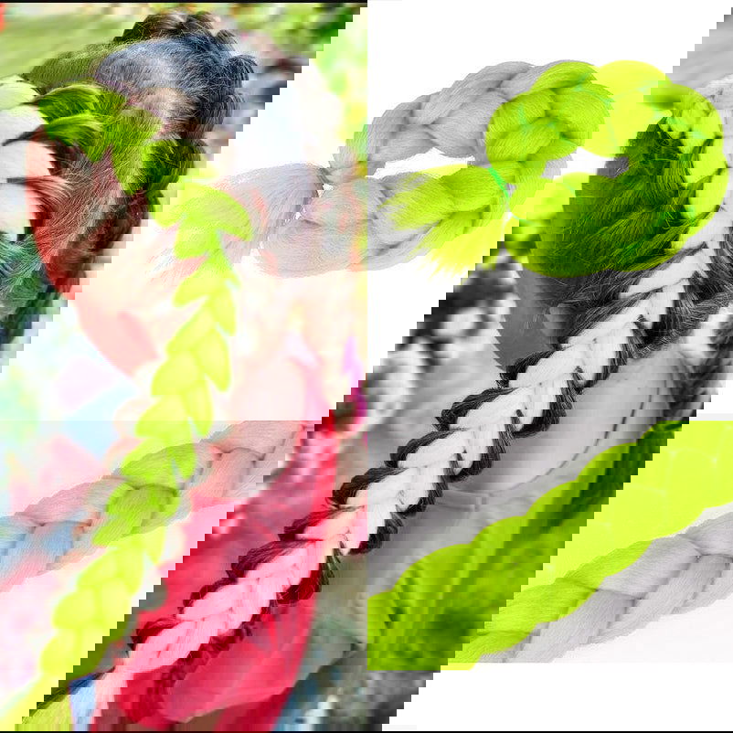 Włosy syntetyczne na warkoczyki neonowe A22 HAGNE