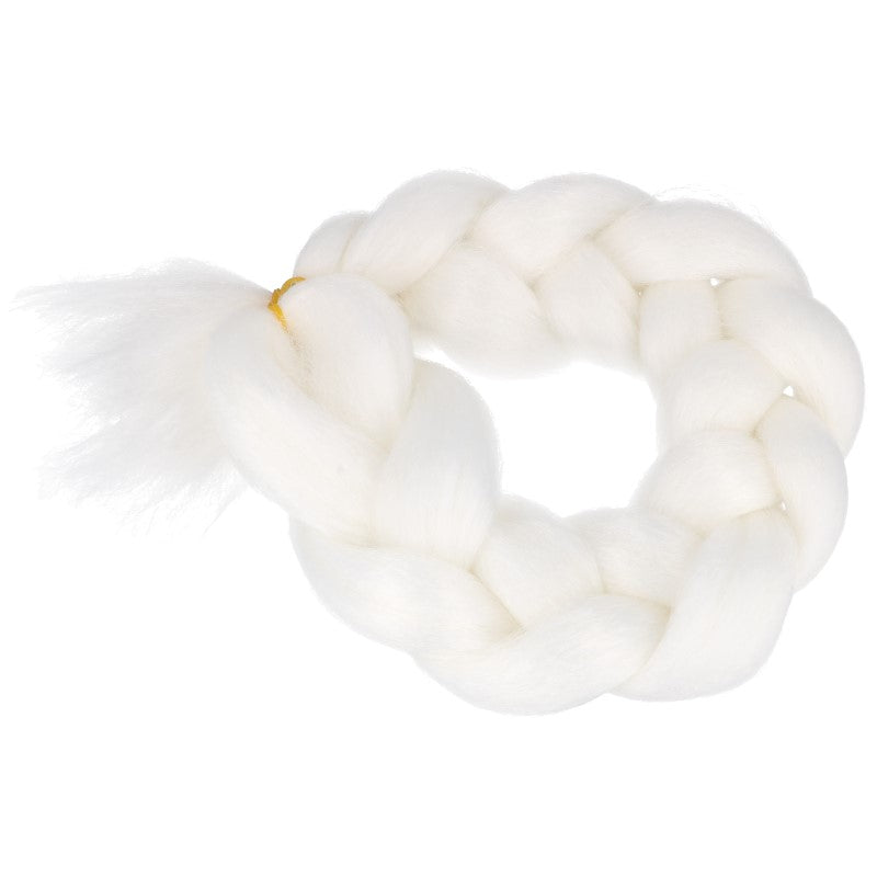 Włosy syntetyczne warkocz biały 60# HAGNE