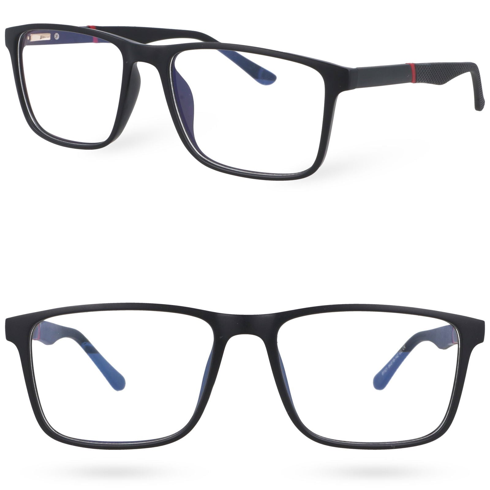 Okulary TECHNO EDGE BLACK-BURGUNDY HAGNE