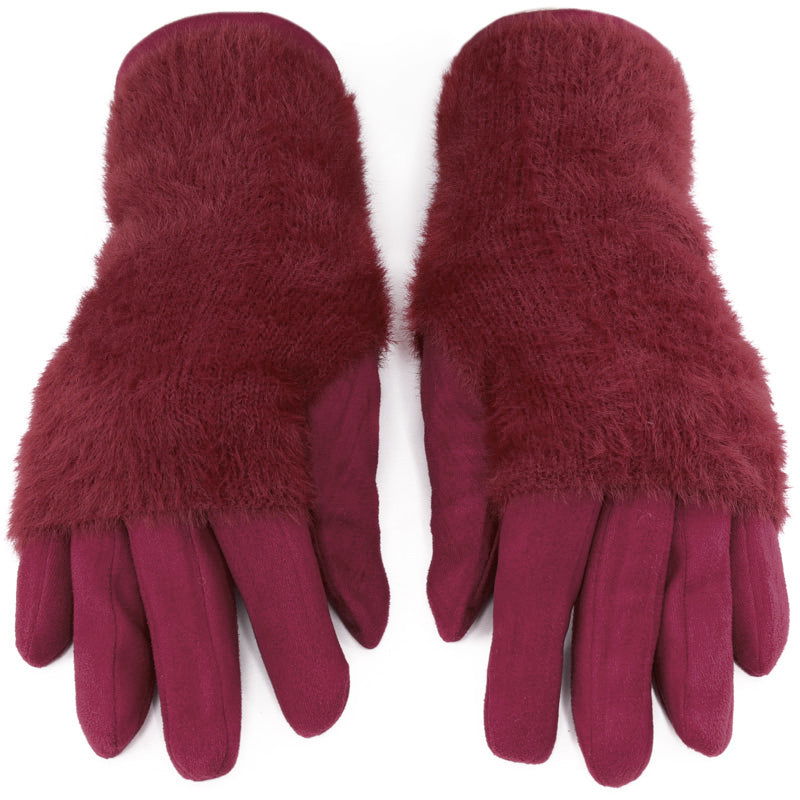 Rękawiczki COZY TOUCH BURGUNDY HAGNE