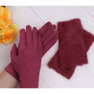 Rękawiczki COZY TOUCH BURGUNDY HAGNE