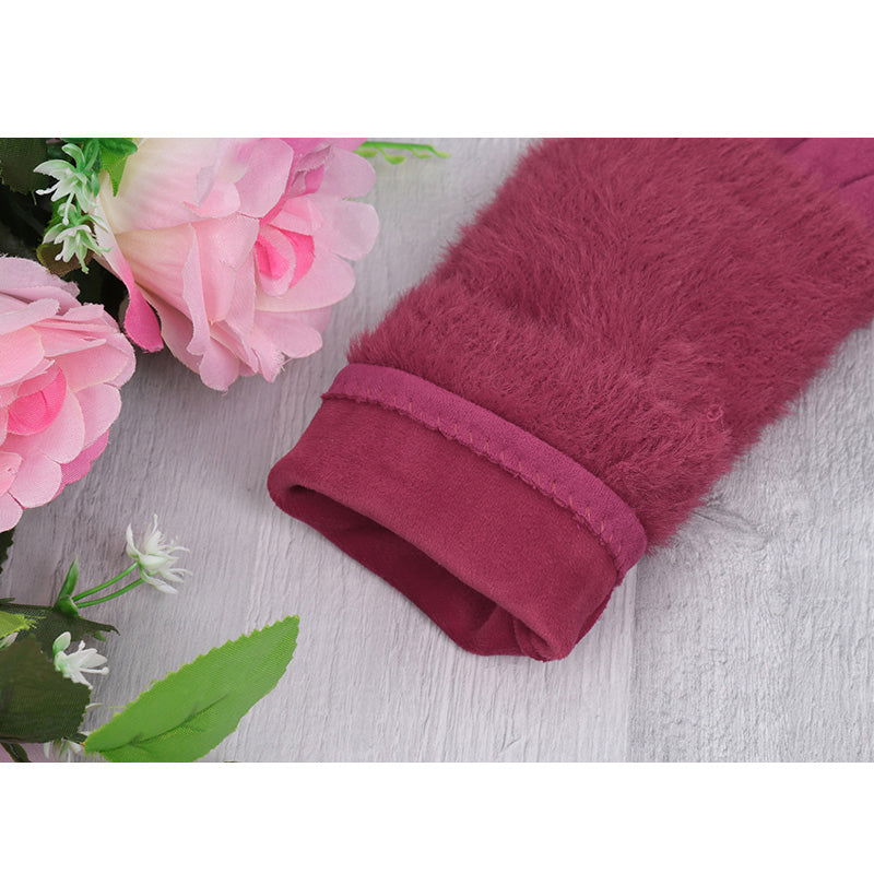 Rękawiczki COZY TOUCH BURGUNDY HAGNE