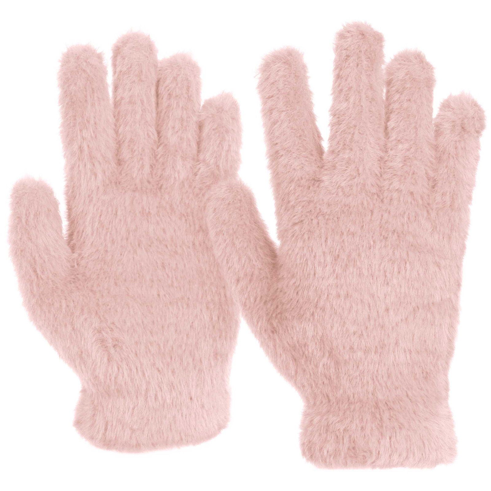 Rękawiczki PLUSH ALPACA BABY PINK HAGNE