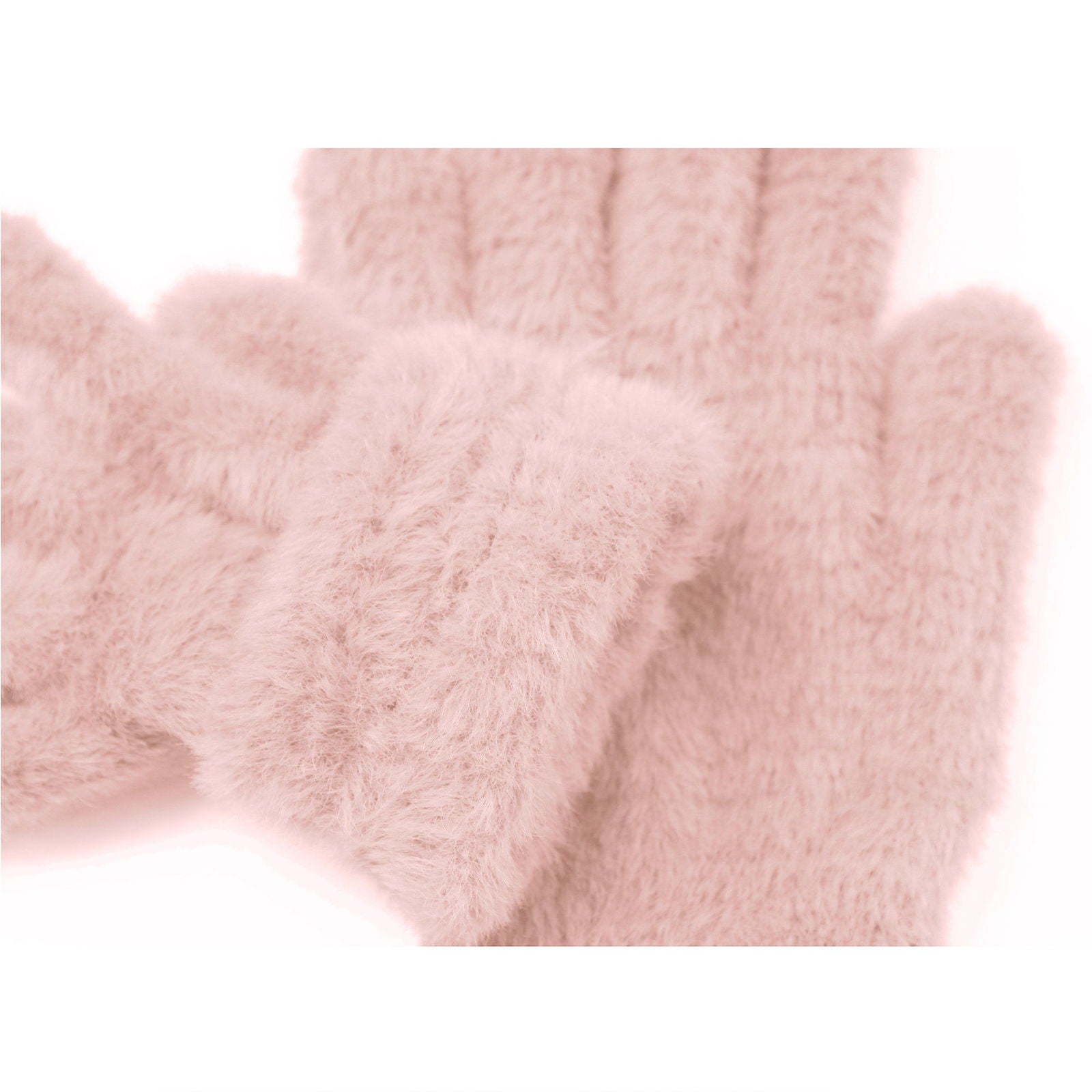 Rękawiczki PLUSH ALPACA BABY PINK HAGNE