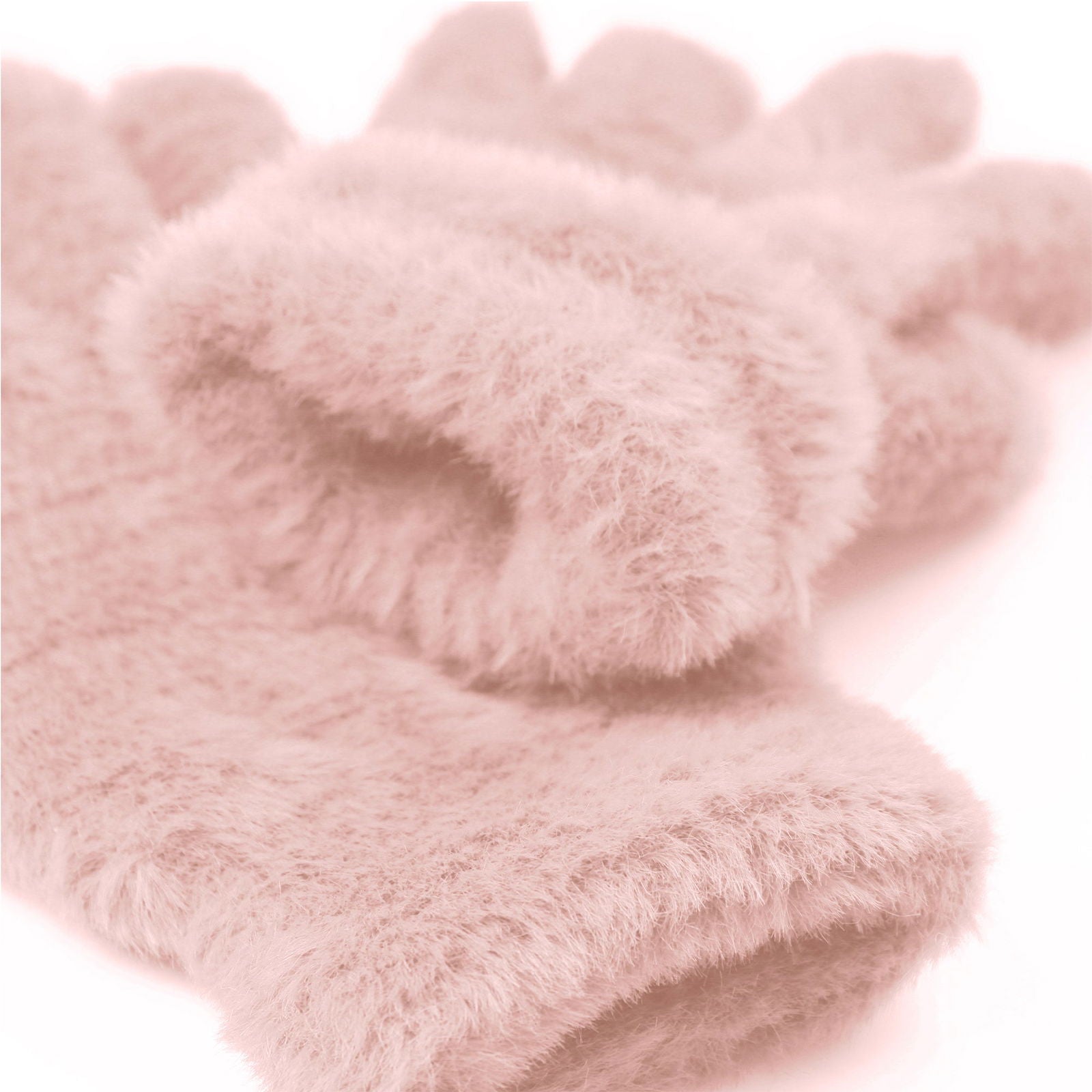 Rękawiczki PLUSH ALPACA BABY PINK HAGNE