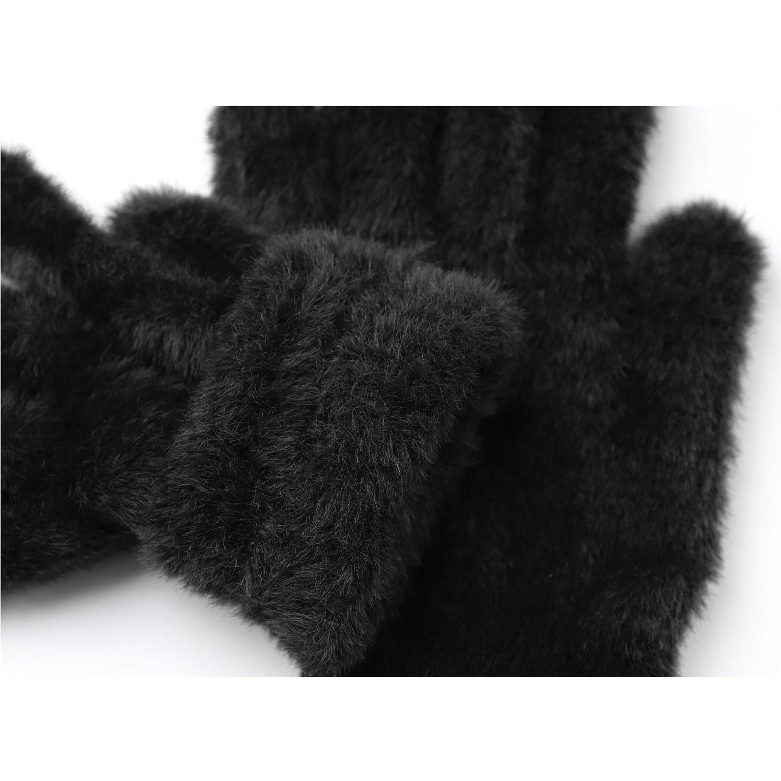 Rękawiczki PLUSH ALPACA BLACK HAGNE