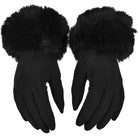 Rękawiczki WINTER FUR TOUCH BLACK HAGNE