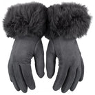 Rękawiczki WINTER FUR TOUCH GRAY HAGNE