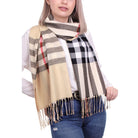 Szal BRITISH PLAID BEIGE HAGNE