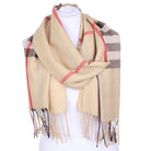 Szal BRITISH PLAID BEIGE HAGNE