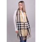 Szal BRITISH PLAID BEIGE HAGNE