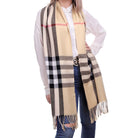 Szal BRITISH PLAID BEIGE HAGNE