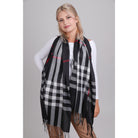 Szal BRITISH PLAID BLACK HAGNE