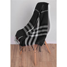 Szal BRITISH PLAID BLACK HAGNE