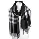 Szal BRITISH PLAID BLACK HAGNE