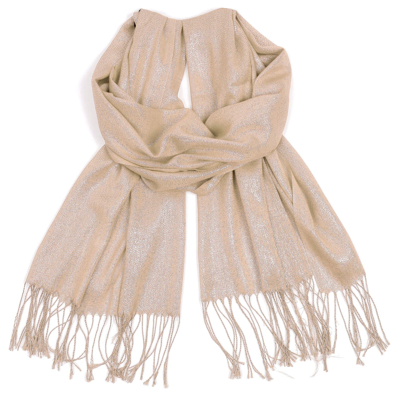 Szal CRYSTAL THREAD BEIGE HAGNE