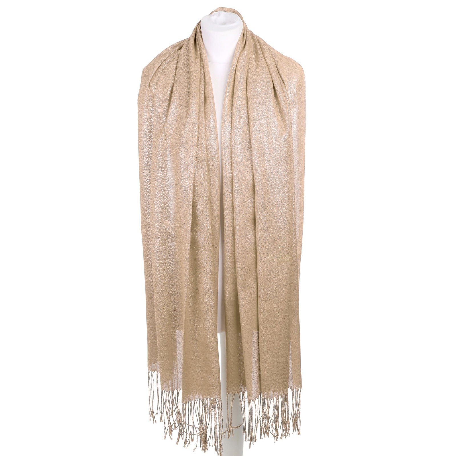 Szal CRYSTAL THREAD BEIGE HAGNE