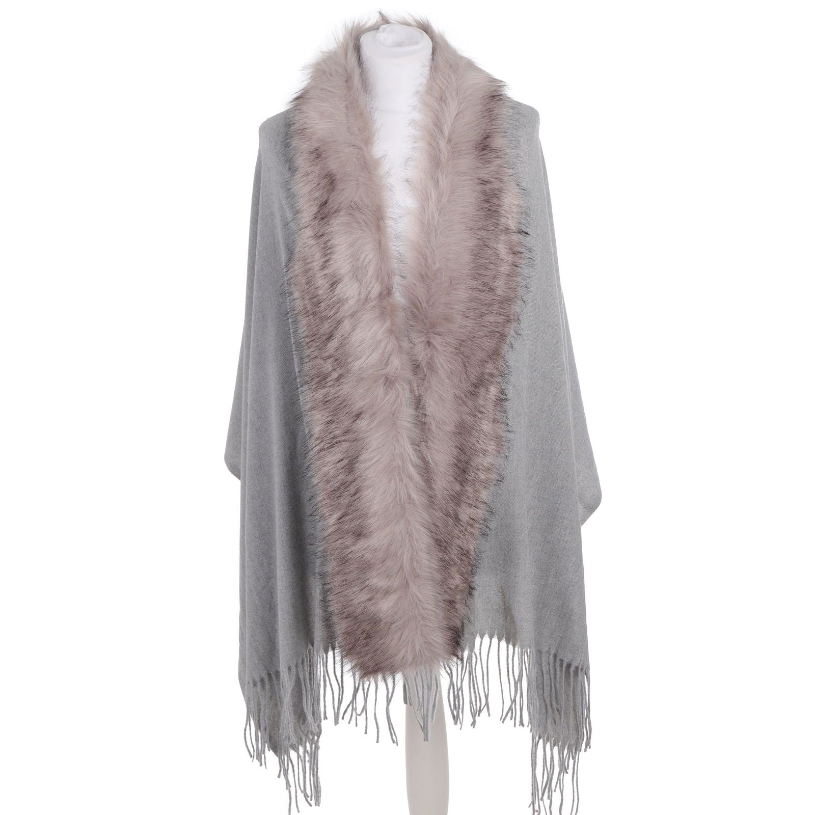 Szal FUR BOLERO GRAY HAGNE