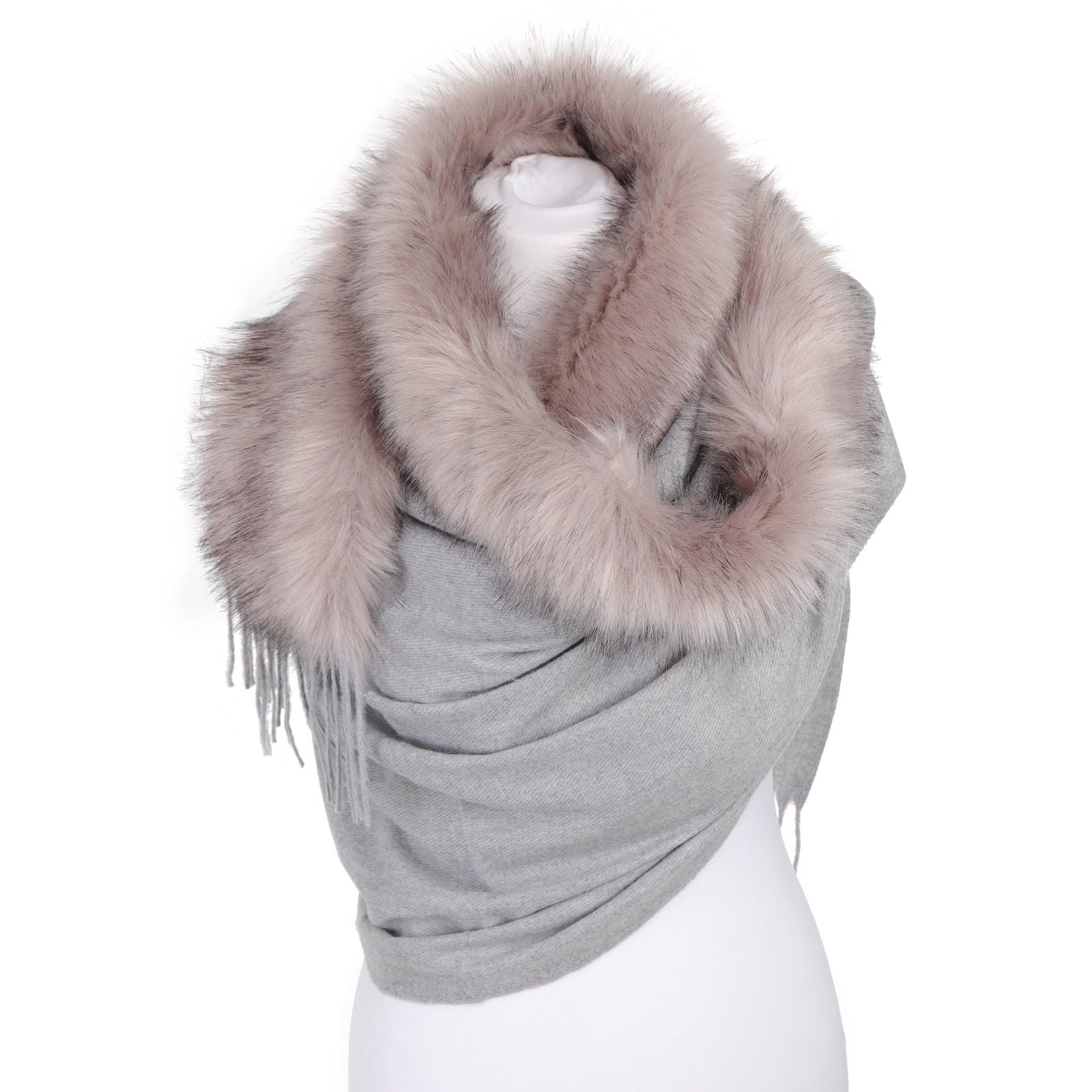 Szal FUR BOLERO GRAY HAGNE