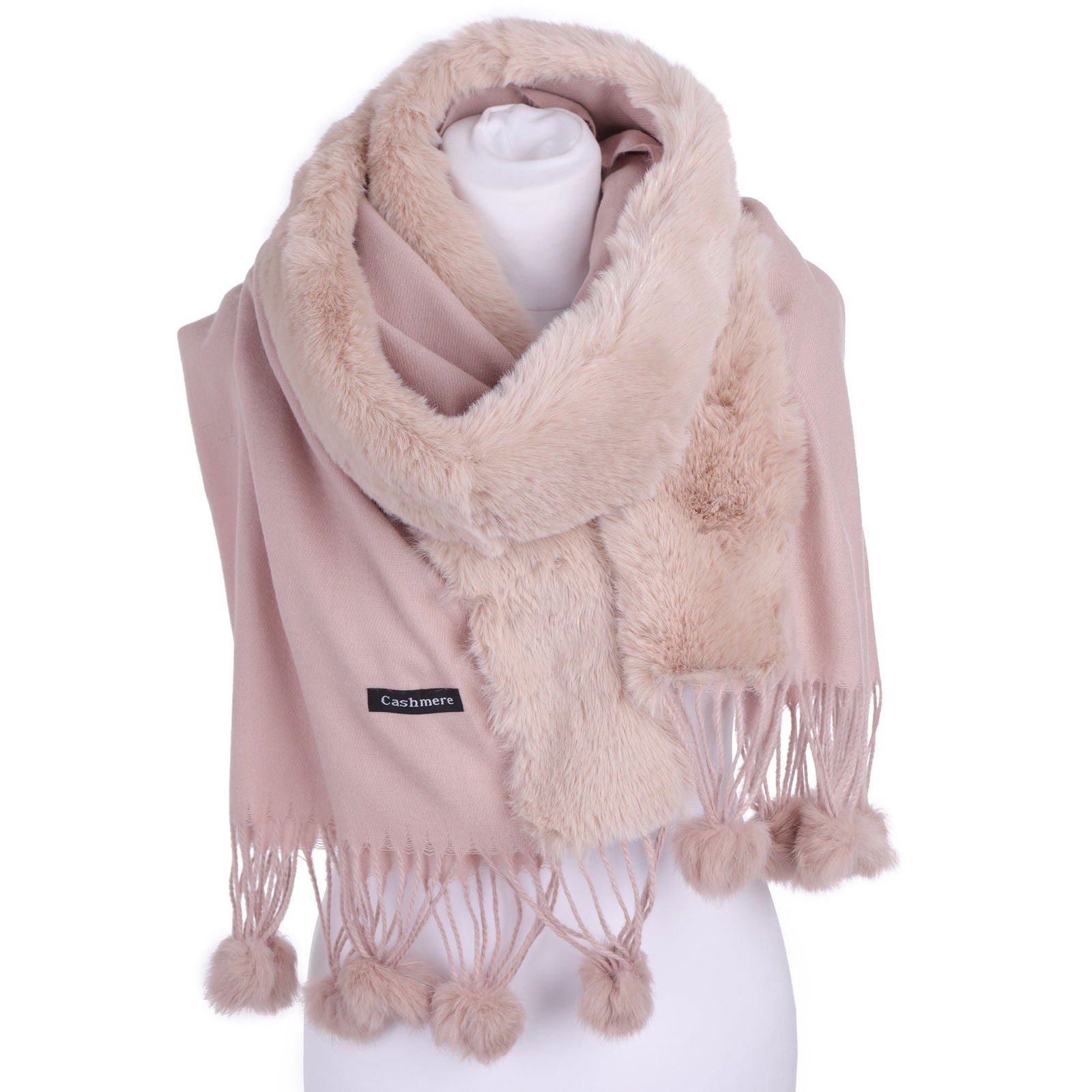 Szal FUR BOLERO POM CAPPUCCINO HAGNE