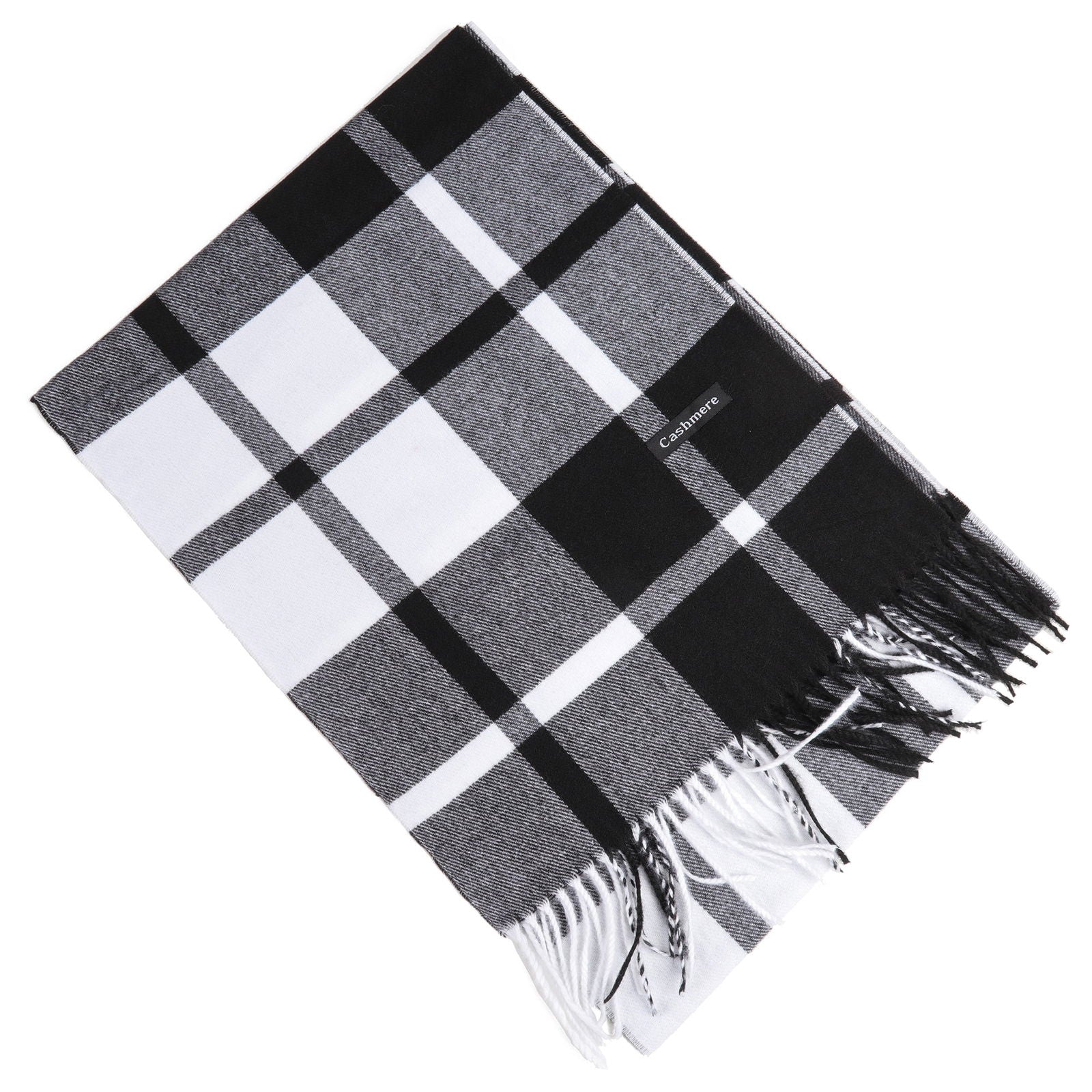 Szal TIMELESS PLAID BLACK&WHITE HAGNE