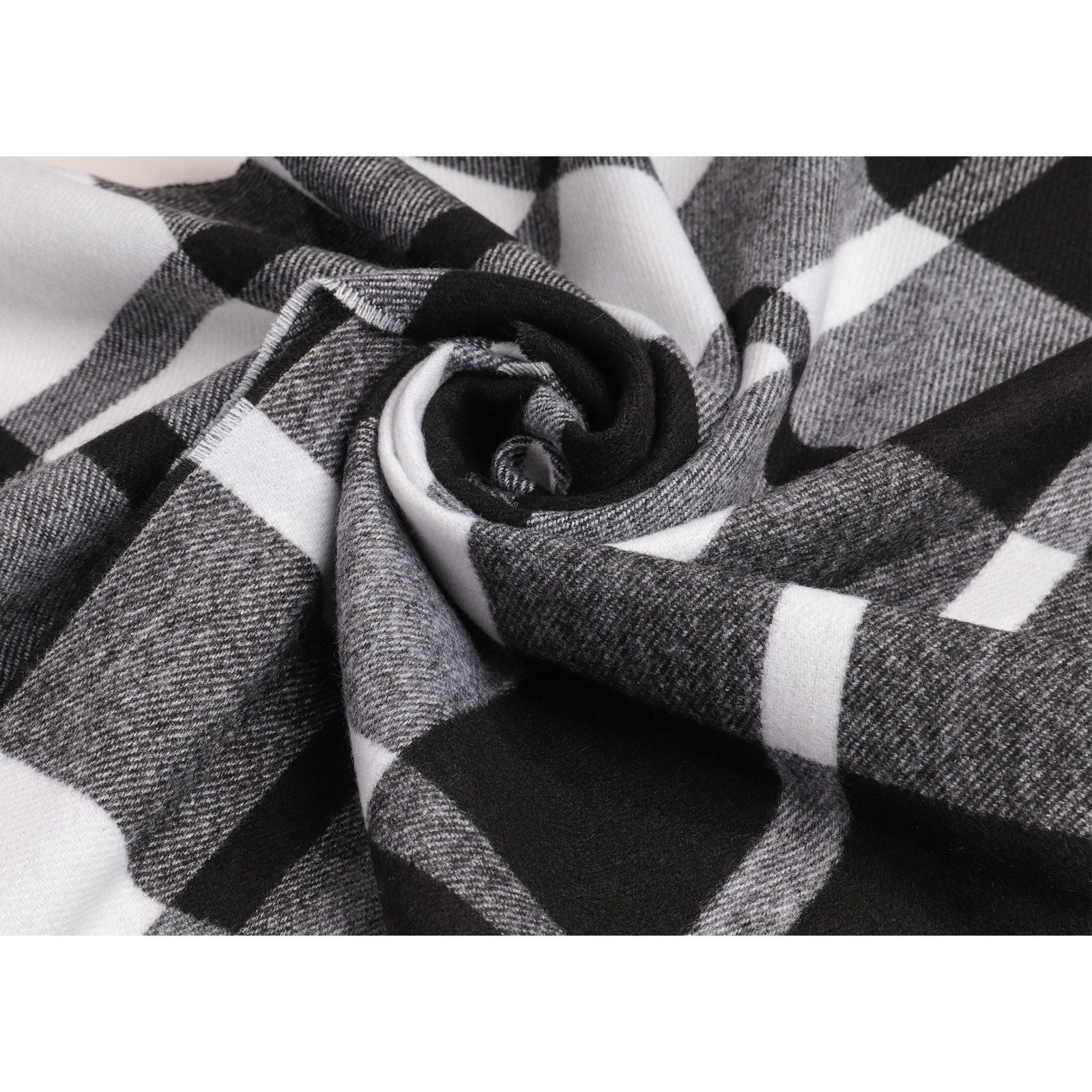 Szal TIMELESS PLAID BLACK&WHITE HAGNE